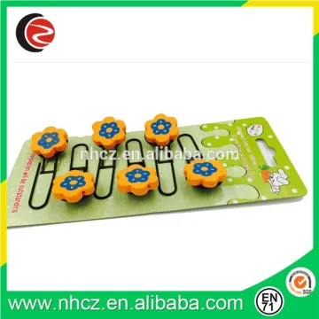 Orange Flower Shape Wood Bookmark