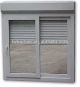 PVC sliding window with roller shutter aluminum roller shutter window