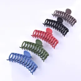 Colored Frosted Plastic Large Size Hair Claw Clip