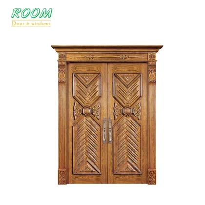 Compressed Wooden Double Door Gate Design