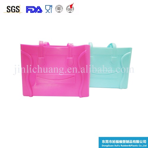 new design portable silicone hand bag for ladies