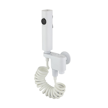 White Wall-Mounted Bidet with Brass Holder and Three Spray Modes - Wholesale
