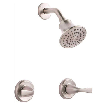 Two Handle Tub Spout Shower Faucet with Diverter