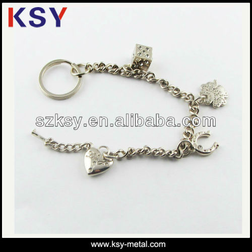 metal charm keychain