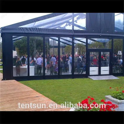 Big Durable transparent event tent and tent fabric