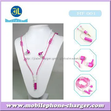 newrster design Good Quality Necklace Earphones for Girls