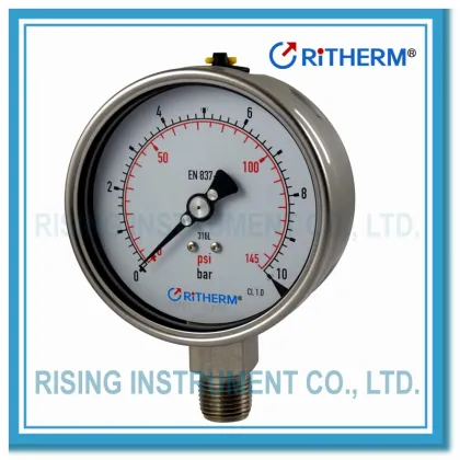 All stainless steel liquid filled wika pressure gauge