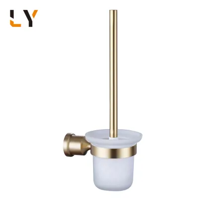 Stainless Steel Wall-Mounted Toilet Cleaning Brush with Tumbler Holder