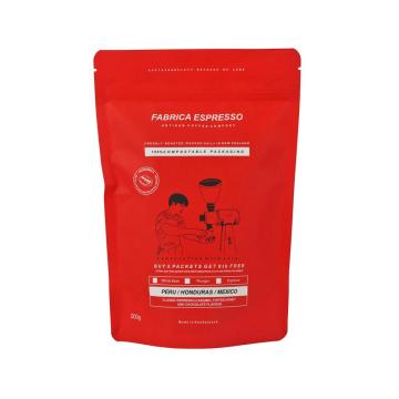 Bolsa de café compostable de color personalizado de alta barrera