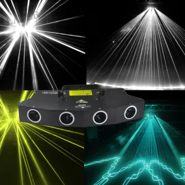 4-Head DMX Controlled Disco Party Light: Full Color Laser with RGB Effects