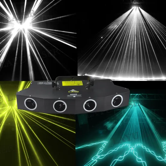 4-Head DMX Controlled Disco Party Light: Full Color Laser with RGB Effects