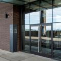 Puertas de entrada de vidrio con bisagras de aluminio comercial