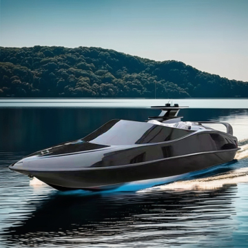 Certified Polyethylene Speedboat 4m with Inboard Engine and Hybrid Fiberglass/Aluminum Hull