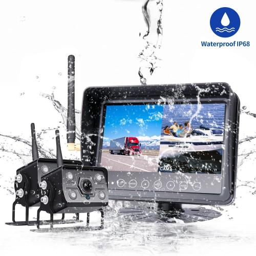 Backup Camera 7inch Waterproof Reverse Camera Monitor