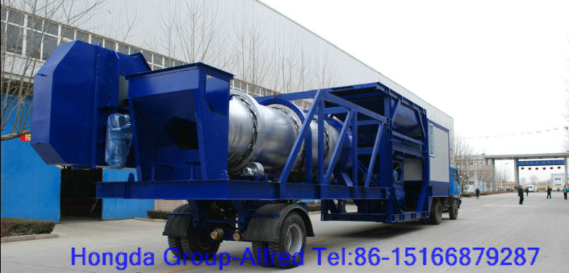 Hongda 80 Ton Lyb1000 Mobile Asphalt Mixing Plant