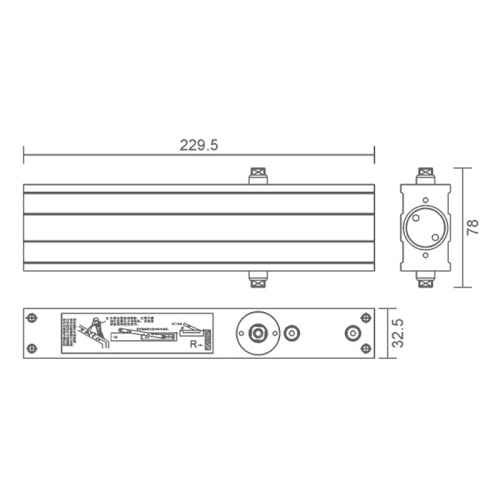 Регулируемая верхняя спрятанная дверь ближе
