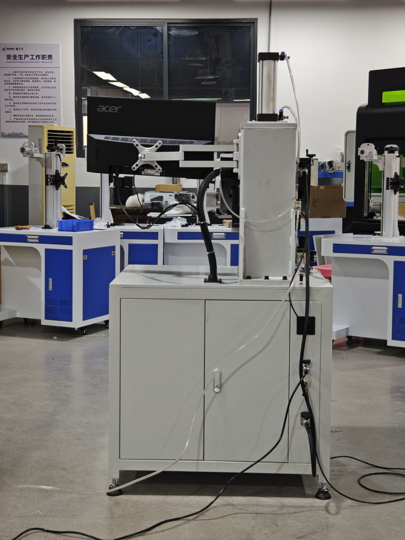 a pneumatic-lift VIN marking machine