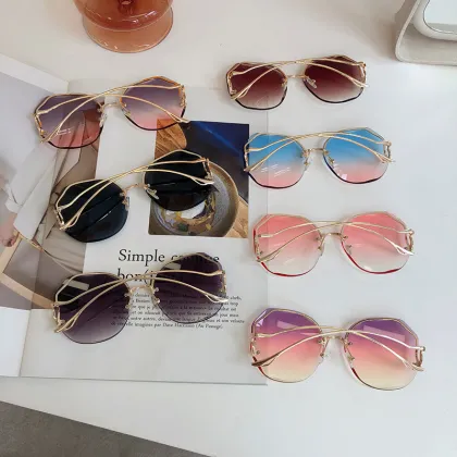 2024 Newest Women's UV400 Rimless Gradient Sunglasses by Designer Brands