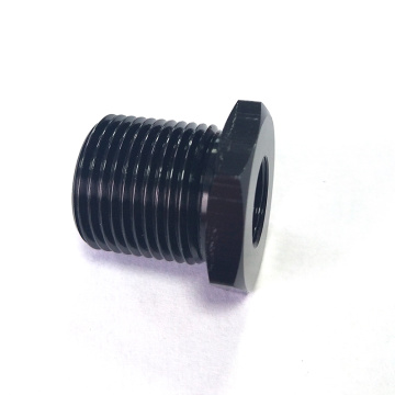 Black threaded hexagon oil filter adapter