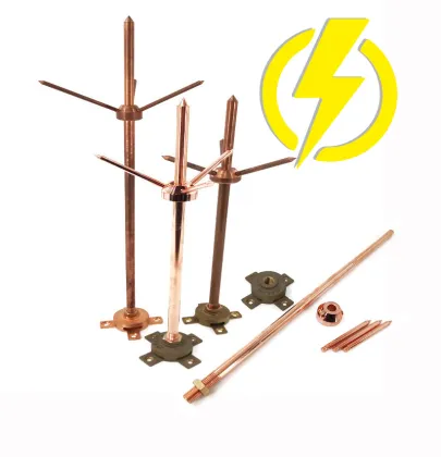 Custom Thunder Protector Copper Lightning Conductor Arrester Rod for Buildings
