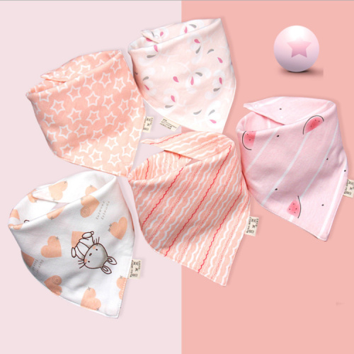 Wholesale 5 Pack Cotton Waterproof Babadores Newborn Baby Drool Bib