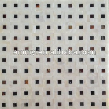 Pure white chinese fresh water river shell mosaic tile pen mother of pearl