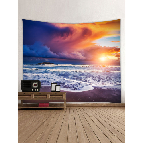 Tapestry Wall Hanging Ocean Beach Sea Wave Series Tapestry Sunrise Sunset Dusk Tapestry for Bedroom Home Dorm Decor