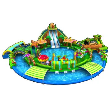 high quality clearance popular inflatable water slide with swimming pool