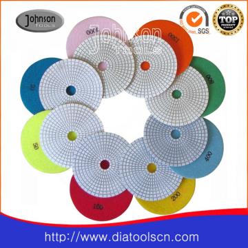 125mm diamond wet polishing pad: white polishing pad