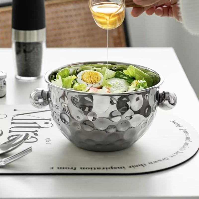 Elegant Metal Cutlery with Textured Surfaces