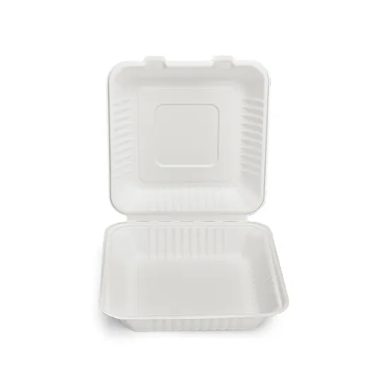 bagasse food container square rectangle sugarcane bagasse packaging