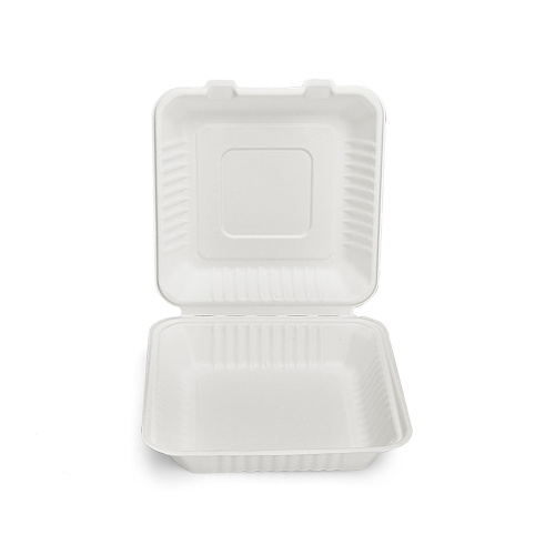 Bagasse Food Container Square Rectangle Sugarcane Bagasse Συσκευασία