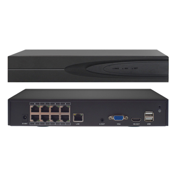 2024 8 Channel POE CCTV Surveillance System NVR Kit - Waterproof Remote Monitoring Home Network