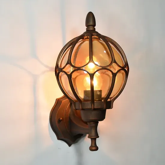 Vintage Antique Balcony Outdoor Wall Light Globe Lantern