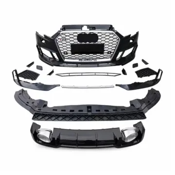 PP Material Wide Car Parts Auto Body System for Upgrading Audi A3/S3 to RS3 2014-2022 Front Bumper with Grille