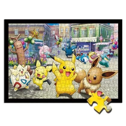 Pikachu puzzle 1000 pieces wood toys pokemon Educational toys Adult decompression puzzles for kids