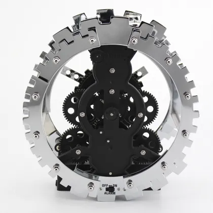 Sliver Alarm Gear Clock