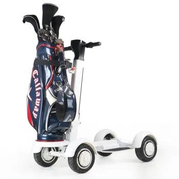 Electric Golf Chariot: A Folding 4-Wheel Scooter and Outdoor Walking Bicycle