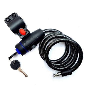 Spiral Steel Cable Lock for Universal Bicycle Security: Stainless Steel Coil Bike Accessory with 2 Keys