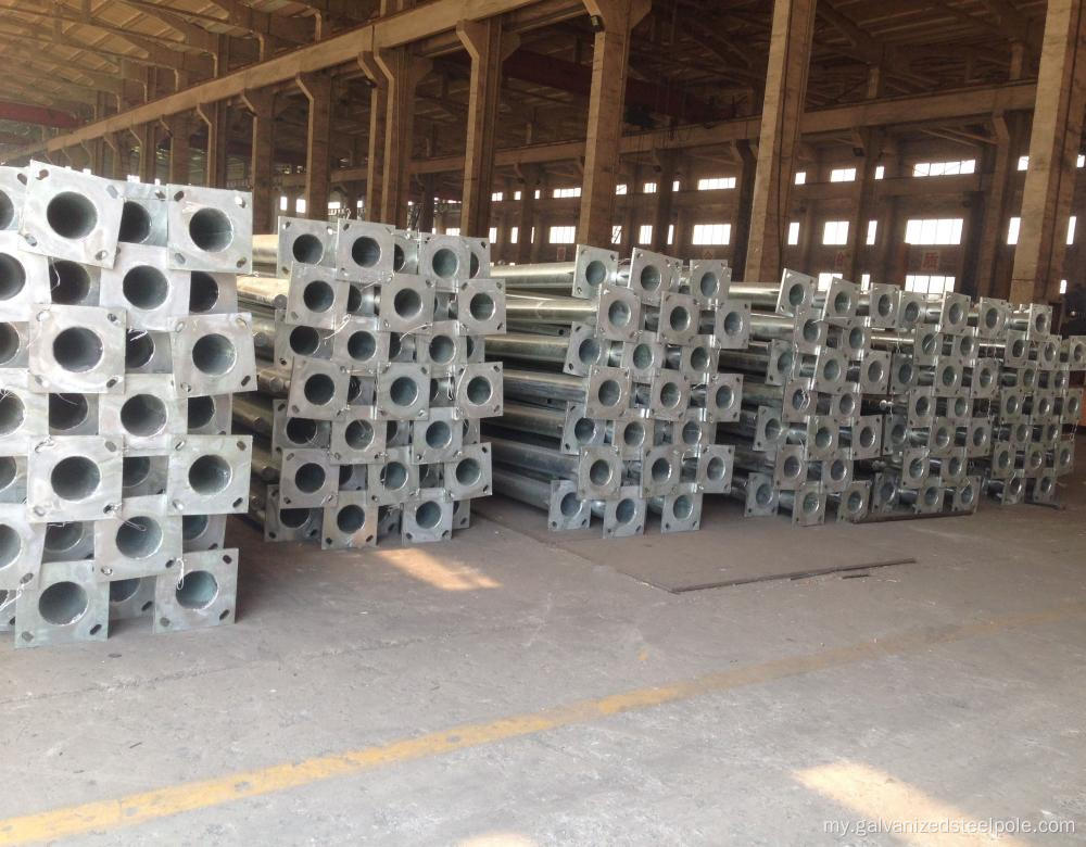 6M-12M hot dip galvanized လမ်းအလင်းသံမဏိတိုင်