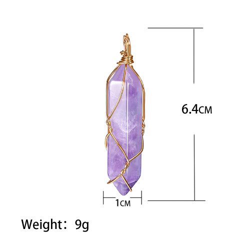 Natural Quartz Crystal Pendant Handmade Wire Wrapped Quartz Healing Chakra Reiki Charm Bulk for Jewelry Making