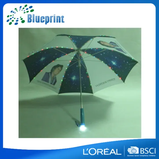 Promotion advertisement led umbrella with light color changeable