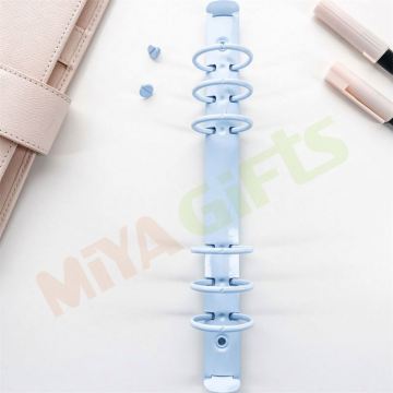 Custom Metal Quality A5A6A7 Baby Blue Ring Binder Diary Planner Organizer