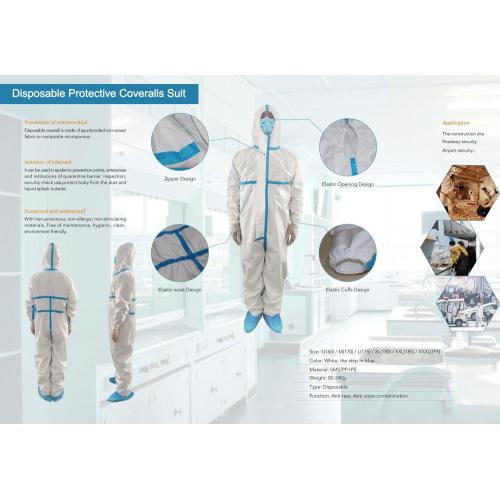 Disposable protective coveralls suit Protectively Waterproof