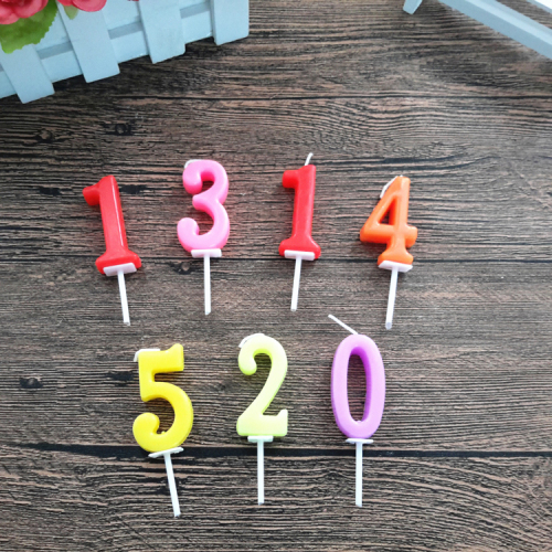 케이크 용 파라핀 왁스 공급 생일 번호 촛불