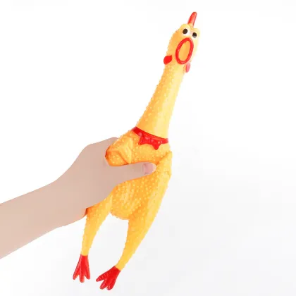 Screaming Rubber Chicken Squeeze Novelties