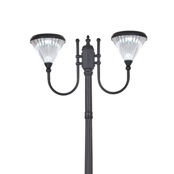 Two-Way Solar and Electric Garden Pole Lamp for Backyard and Landscape