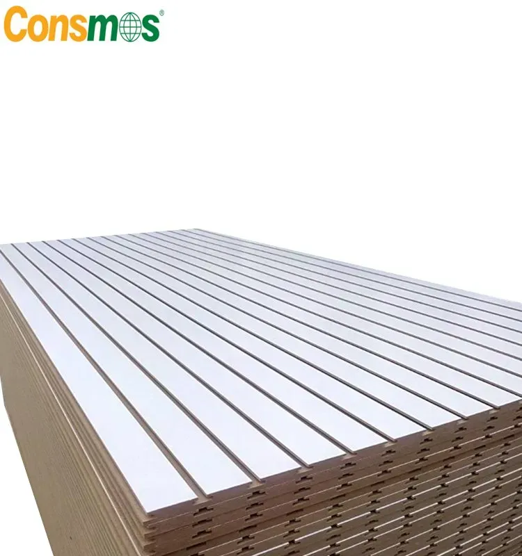 Linyi Factory 2-25mm Melamine Slatwall MDF Fiber Board