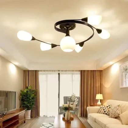 Nordic Minimalist Modern Pastoral Art Children's Lamp for Bedroom Chandeliers