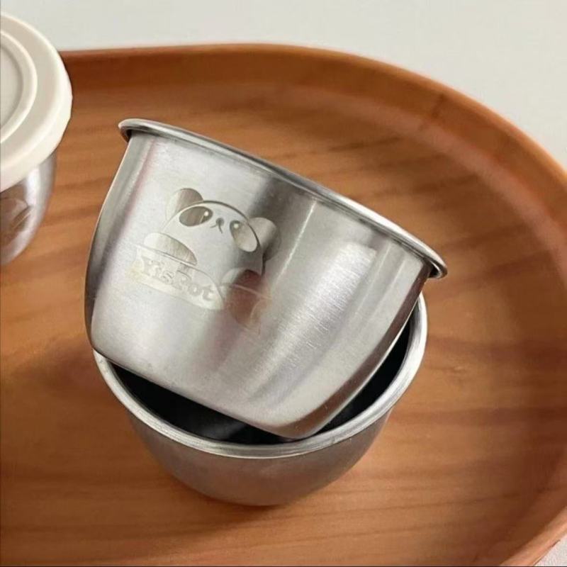 Elegant Metal Cups and Bowls with Smooth Arc Design